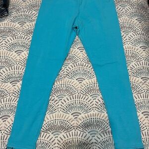 Justice Vibrant Blue Girls Leggings size 20